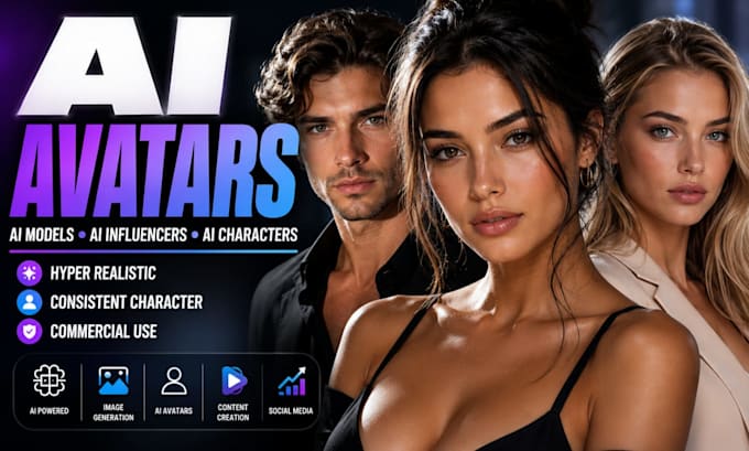 create realistic ai influencer, ai model, ai avatar for instagram and tiktok