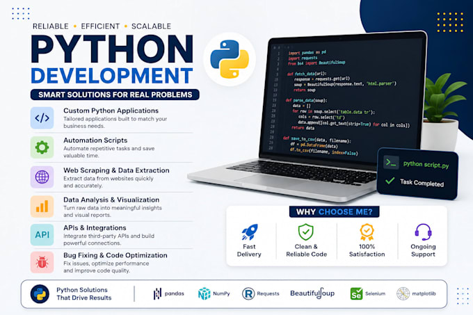 develop python applications or scripts for your needs