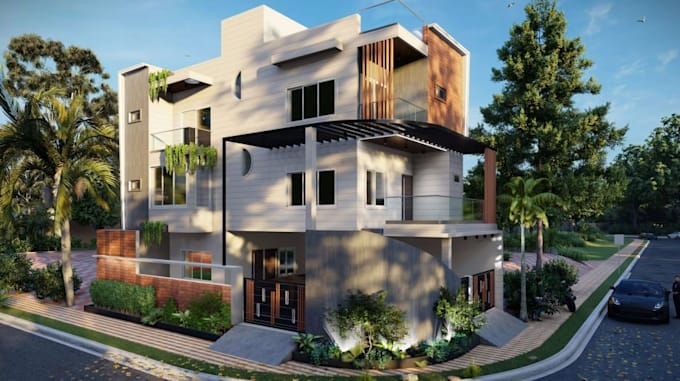 render 3d home exterior elevation interior house, 3d floorplan, 360 virtual tour