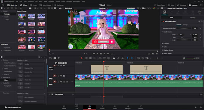 edit your  video using davinci resolve