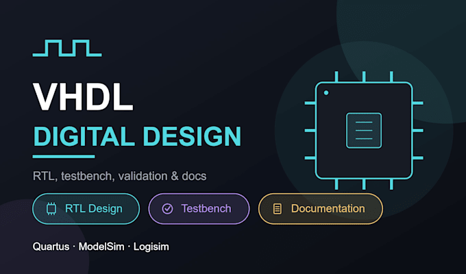 develop your digital circuit using vhdl