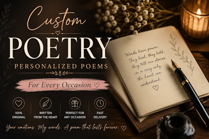 write romantic happy sad and heartbroken poetry