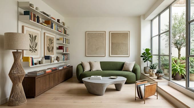 create compact apartment small space interior design with furniture layout plan
