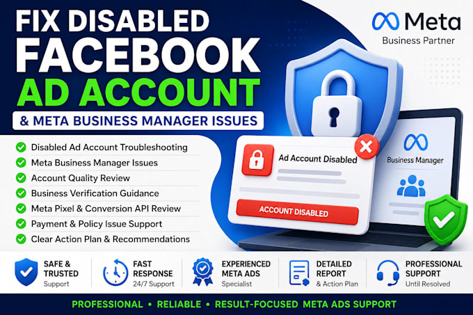 audit and support meta ads account problems