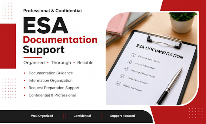 provide professional emotion support animal letter   documentation support