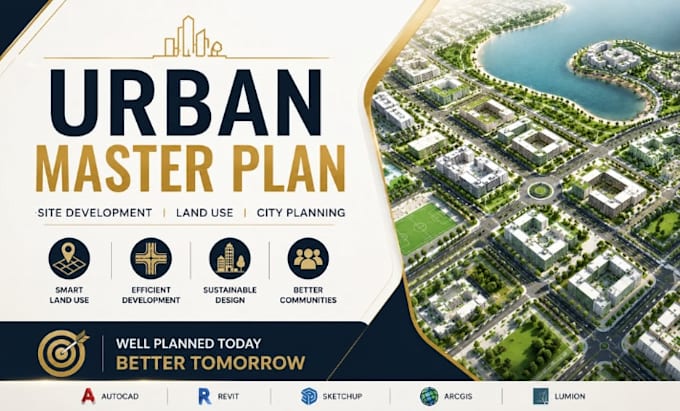 design urban master plan, site development, land use, city planning