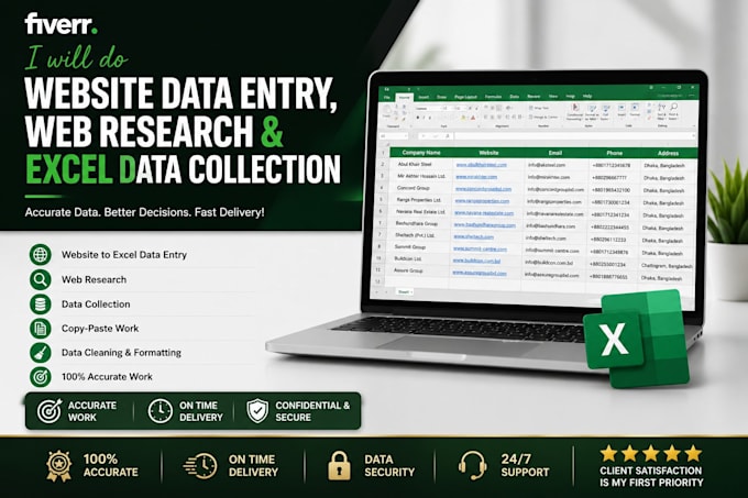 do data entry, web research, and excel data collection