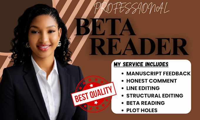 beta read your book and give professional reader feedback report