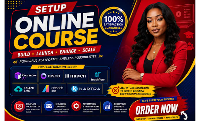 setup online course coursebox ai disco maven teachfloor talent absorb lms kartra
