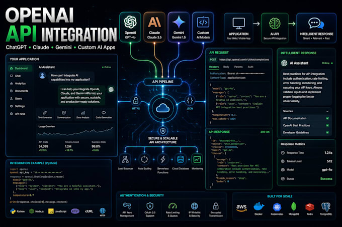 integrate openai API, chatgpt API, claude API and gemini API