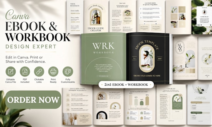 design editable canva online workbook, student guide, pdf and workbook