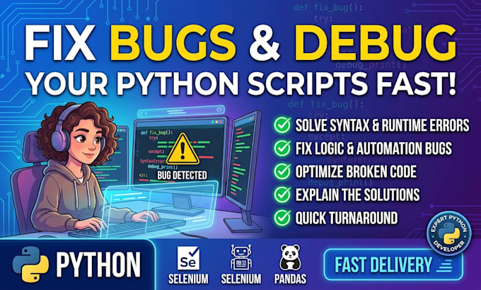 fix bugs and debug your python scripts
