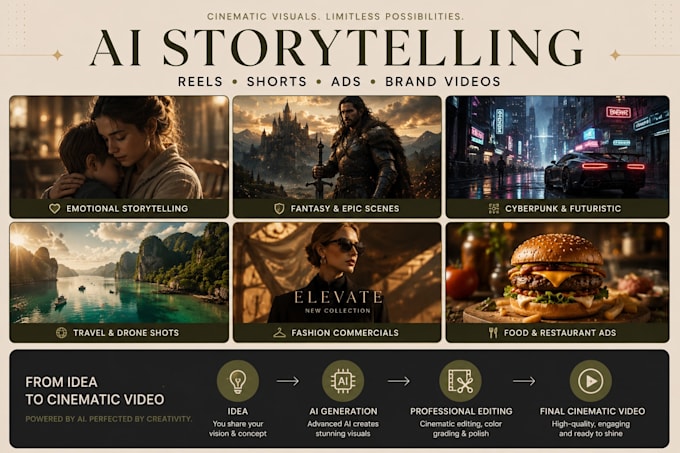 create ai videos, ai images, and cinematic visual content