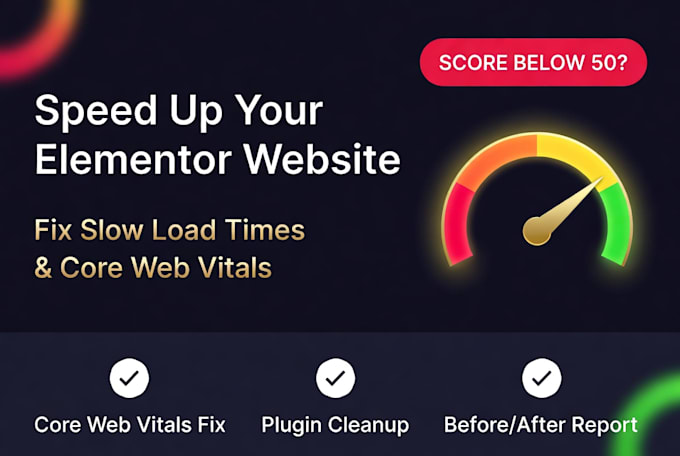 speed optimize your slow elementor wordpress website