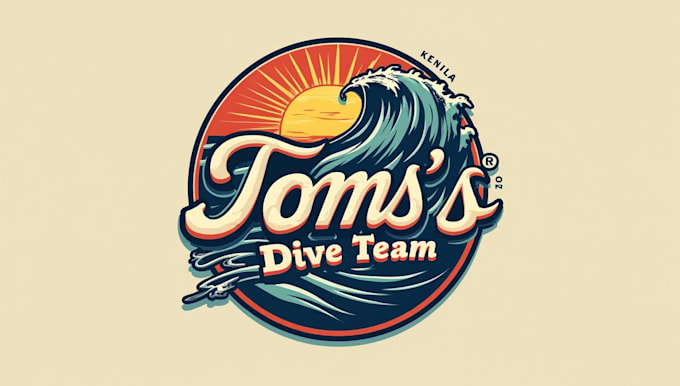 do make new style tom s dive team vintage logo design