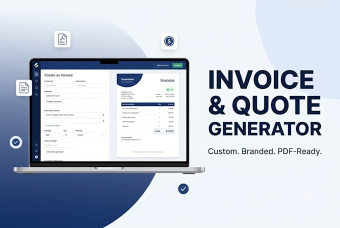 create a professional HTML invoice or quote generator for your business