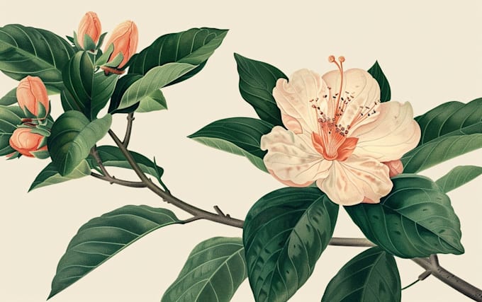 create flat landscape illustration of nature