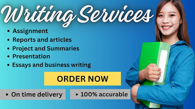 write articles, projects, reports and assignments