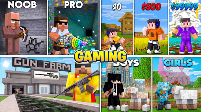 professional thumbnail for gaming and faceless channels