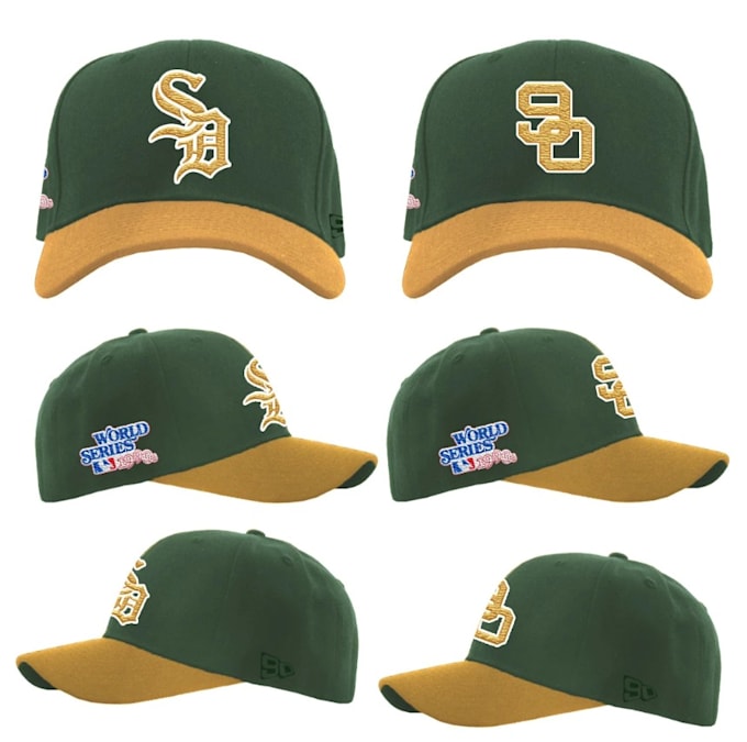 create a custom hat or cap with side patches and any front design