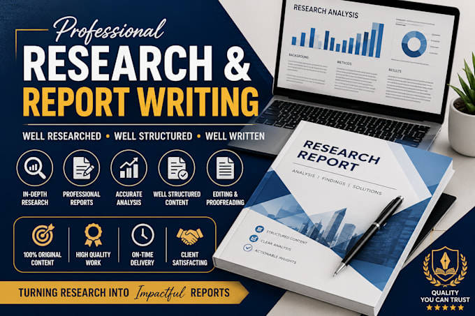 research write and format professional reports and documents