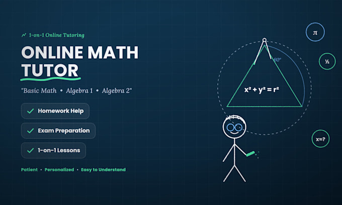 teach basic math and algebra through online tutoring