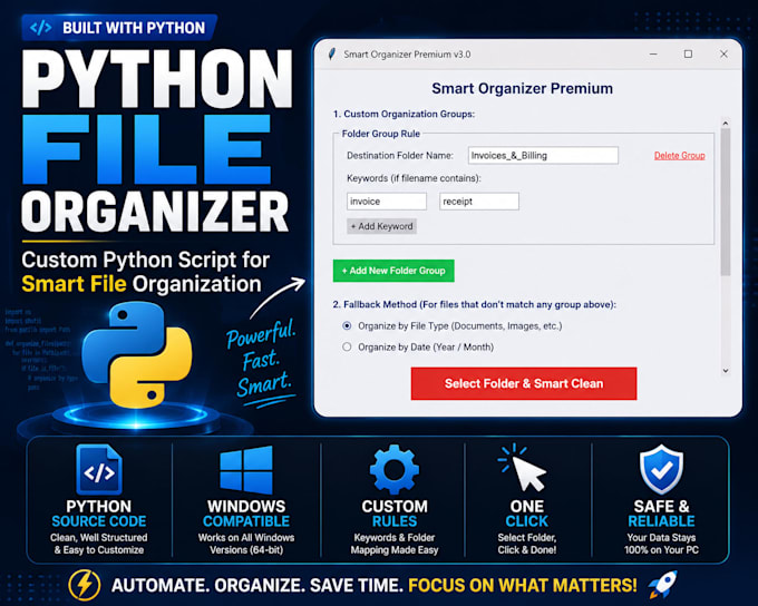 build a custom python script to organize your files