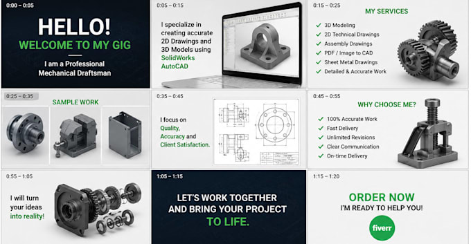 create professional solidworks 3d cad models, parts and mechanical assembly