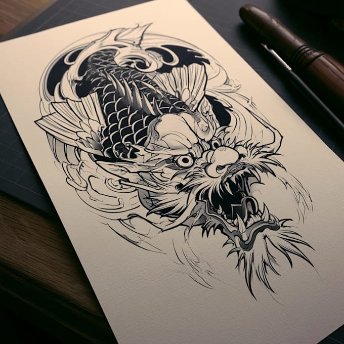 design a professional japanese tattoo design