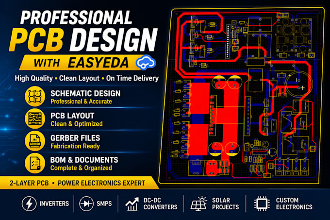design a professional pcb and schematic in easyeda