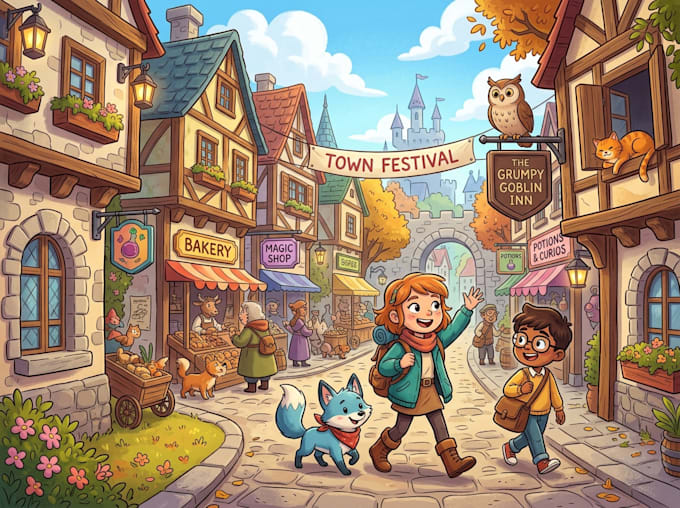 draw a digital cartoon illustration