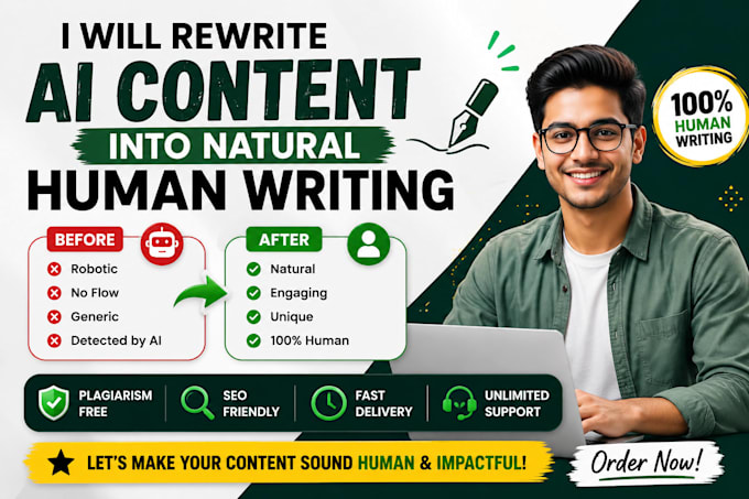 rewrite ai content into natural human writing