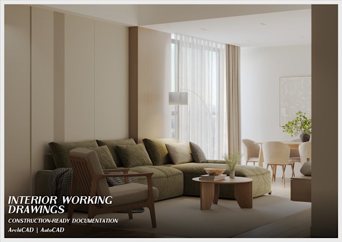 prepare interior working drawings for construction