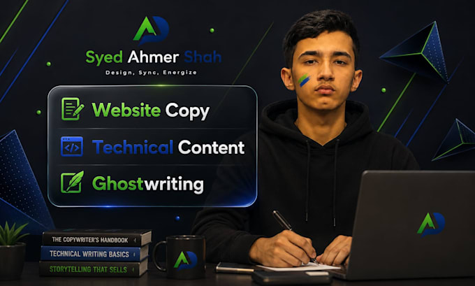 write website copy, technical content and ghostwriting