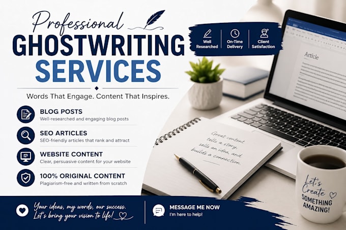 ghostwrite blog posts and articles