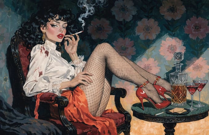 paint pinup or erotic art