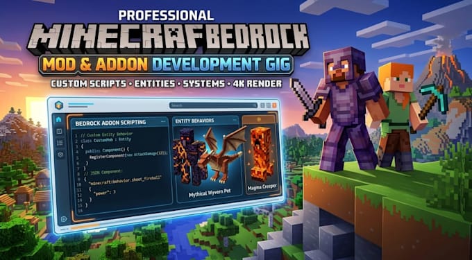 create custom minecraft bedrock mods and addons