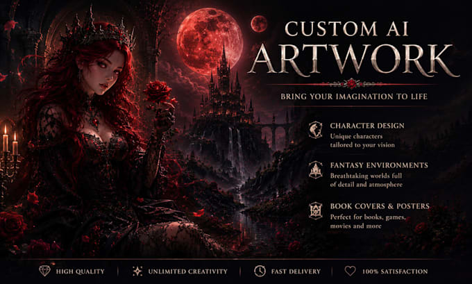 create stunning custom ai fantasy artwork,