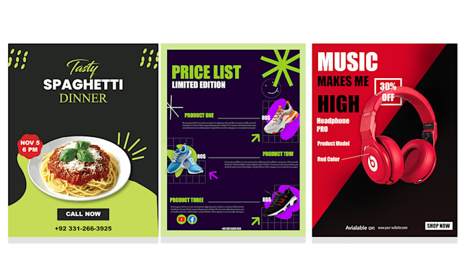 create custom poster designs for events and promotions