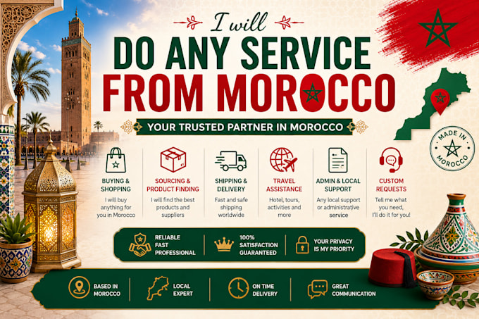 do any service you need from morocco