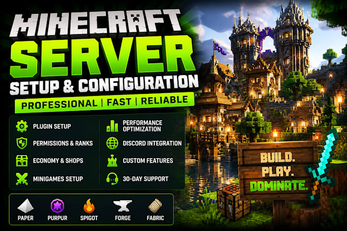 setup, configure and optimize your minecraft server