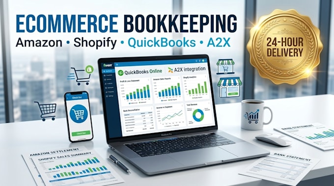 do amazon, shopify and ecommerce bookkeeping with quickbooks and a2x