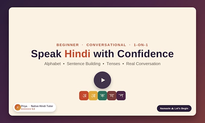 help you speak hindi
