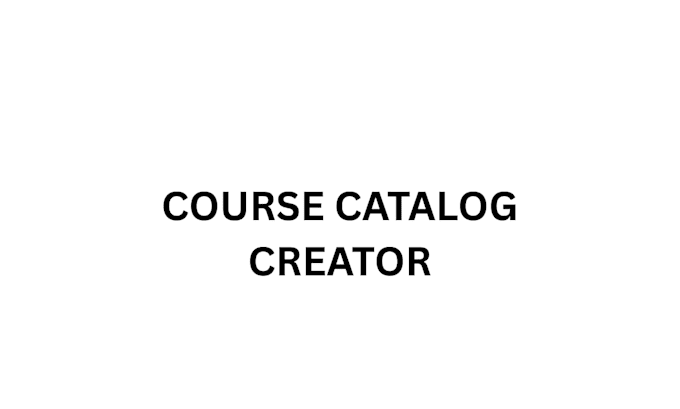 do course catalog with syllabus