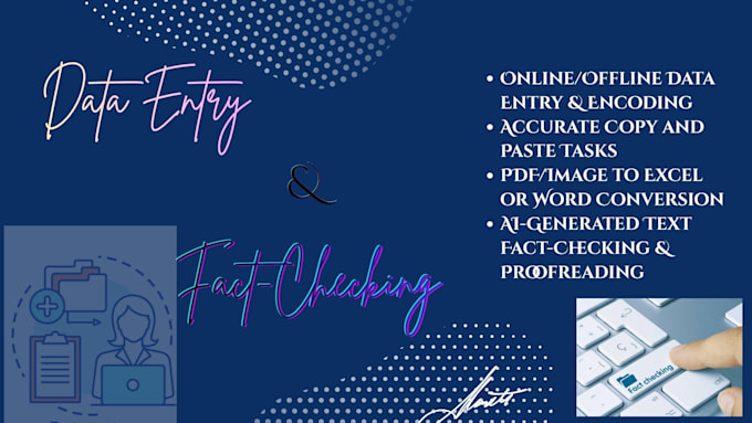 do accurate data entry, copy paste and ai fact checking
