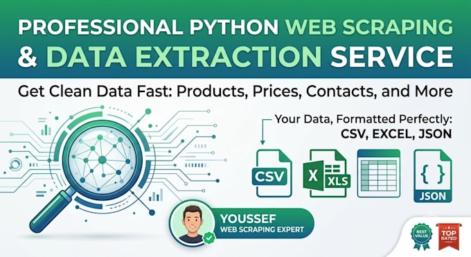 do python web scraping, data extraction and web scraper script