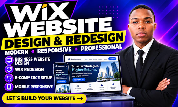 design or redesign a professional wix website, wix ecommerce store