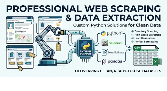 build a web scraper using selenium and beautifulsoup which can store data in CSV