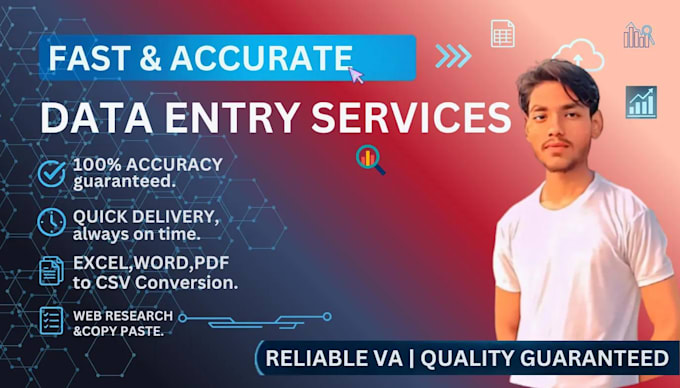 do fast data entry, web scraping, excel and google sheets