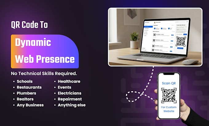 build a dynamic website with custom qr codes